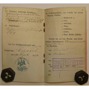 Gefreiter Simans born 1862 paybook- Militärpaß. Espenlaub militaria